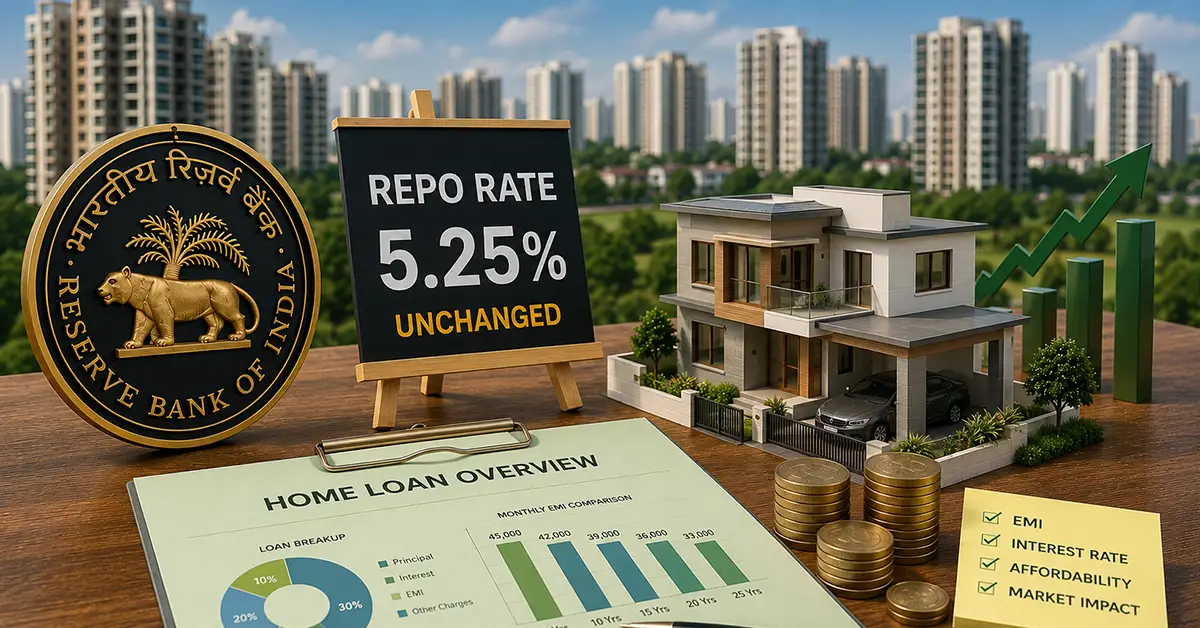 RBI Holds Repo Rate at 5.25%: What Stable EMIs Mean for Homebuyers in Baner, Bavdhan and Hinjewadi?